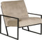 DELARY - Fauteuil - Taupe - Fluweel