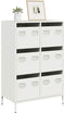 vidaXL Hoge Kast - 68x39x101,5 cm - Koudgewalst Staal - Wit