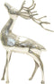 Staand hert beeld 30x15x48 cm zilver