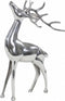 Staand hert beeld 30x15x48 cm zilver