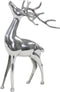 Staand hert beeld 30x15x48 cm zilver