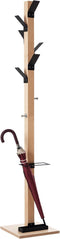 Staande kapstok Easycloth, van massief hout, met parapluhouder, 8 haken