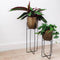Staande Plantenpot Rond Metaal Goud Set van 2