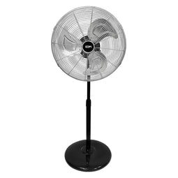 Staande ventilator EDM Mat zwart 80 W Ø 50 cm industrial