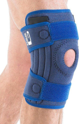 Stabiliserende kniebrace open - Neo G - 4 verwijderbare metalen spiralen van 24 cm lang
