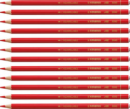 STABILO All - Speciaal Kleurpotlood - Rood - Schrijft Op Vrijwel Alle Gladde Oppervakken - Doos 12 stuks