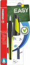 STABILO EASYbuddy - Ergonomische Vulpen - Zwart/Lime - Standaard M Punt Voor Rechtshandigen