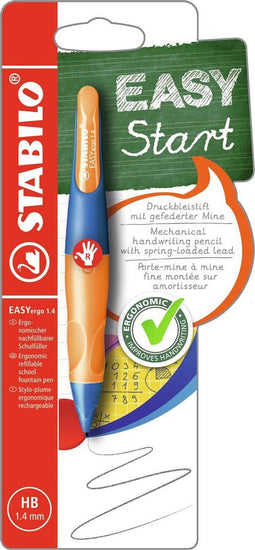 STABILO EASYergo 1.4 - Ergonomisch Vulpotlood - Rechtshandig - Navulbaar - Ultramarine/Neon Oranje - Dunne Potloodvulling 1,4 mm