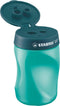 STABILO EASYsharpener - Ergonomische 3 in 1 Puntenslijper - Linkshandig - Petrol - Geschikt Voor Alle Potloden
