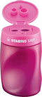 STABILO EASYsharpener - Ergonomische 3 in 1 Puntenslijper - Rechtshandig - Roze - Geschikt Voor Alle Potloden