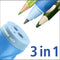 STABILO EASYsharpener - Ergonomische 3 in 1 Puntenslijper - Linkshandig - Petrol - Geschikt Voor Alle Potloden