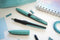 STABILO Flow - Vulpen - Modern Office Edition - Pastel Turquoise + 1 Inkt Cartridge
