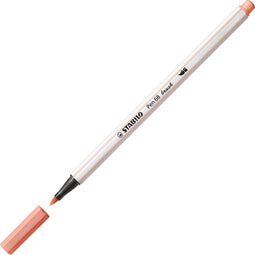 STABILO Pen 68 Brush - Premium Brush Viltstift - Met Flexibele Penseelpunt - Abrikoos - per stuk