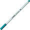 STABILO Pen 68 Brush - Premium Brush Viltstift - Met Flexibele Penseelpunt - Turquoise Blauw - per stuk