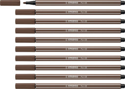 STABILO Pen 68 - Premium Viltstift - Bergbruin - Doos 10 stuks