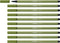STABILO Pen 68 - Premium Viltstift - Mosgroen - Doos 10 stuks