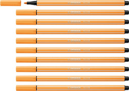 STABILO Pen 68 - Premium Viltstift - Papaja - Doos 10 stuks