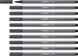 STABILO Pen 68 - Premium Viltstift - Zwartgrijs - Doos 10 stuks