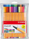STABILO point 88 - Fineliner 0,4 mm - 30 Stuks Etui - Met 25 Standaard + 5 Neon Kleuren
