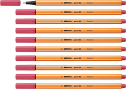 STABILO point 88 - Premium Fineliner - Fine 0,4 mm – Aardbei Rood– Doos 10 stuks