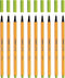 STABILO point 88 - Premium Fineliner - Fine 0,4 mm – Appelgroen– Doos 10 stuks