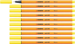 STABILO point 88 - Premium Fineliner - Fine 0,4 mm – Citroen Geel – Doos 10 stuks