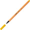 STABILO point 88 - Premium Fineliner - Fine 0,4 mm – Geel– Doos 10 stuks