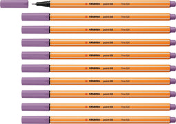 STABILO point 88 - Premium Fineliner - Fine 0,4 mm – Grijs Violet Paars– Doos 10 stuks