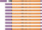 STABILO point 88 - Premium Fineliner - Fine 0,4 mm – Grijs Violet Paars– Doos 10 stuks