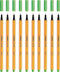 STABILO point 88 - Premium Fineliner - Fine 0,4 mm – Licht Groen– Doos 10 stuks