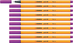 STABILO point 88 - Premium Fineliner - Fine 0,4 mm – Lila Paars– Doos 10 stuks