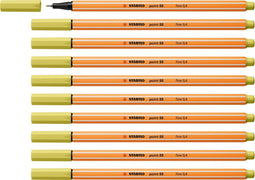 STABILO point 88 - Premium Fineliner - Fine 0,4 mm – Mosterd – Doos 10 stuks