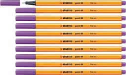 STABILO point 88 - Premium Fineliner - Fine 0,4 mm – Paars– Doos 10 stuks