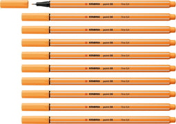 STABILO point 88 - Premium Fineliner - Fine 0,4 mm – Papaya– Doos 10 stuks