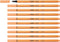 STABILO point 88 - Premium Fineliner - Fine 0,4 mm – Pastel Oranje– Doos 10 stuks