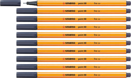 STABILO point 88 - Premium Fineliner - Fine 0,4 mm – Payne's Grijs Blauw– Doos 10 stuks