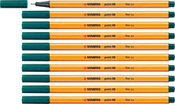STABILO point 88 - Premium Fineliner - Fine 0,4 mm – Pine Groen– Doos 10 stuks