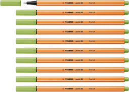 STABILO point 88 - Premium Fineliner - Fine 0,4 mm – Pistache Groen – Doos 10 stuks