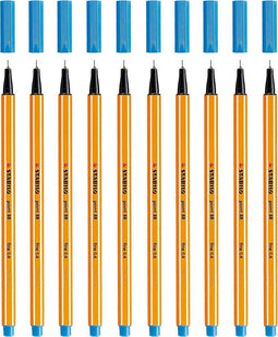 STABILO point 88 - Premium Fineliner - Fine 0,4 mm – Ultramarijn Blauw– Doos 10 stuks