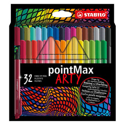 Stabilo pointmax fineliners arty etui, 32st.