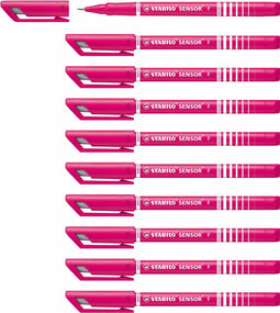 STABILO SENSOR - Fineliner 0,3 mm - Roze - Doos 10 stuks