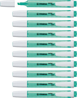STABILO swing cool - Markeerstift - Perfect Voor Onderweg - Turquoise - Doos 10 Stuks