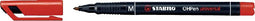 Stabilo - Viltstift ohpen permanent 843/40 rond 1mm rood | 10 stuks