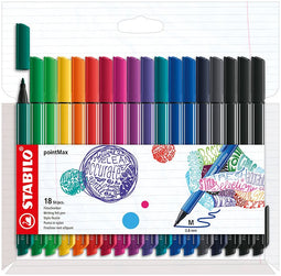 STABILO - Viltstift pointmax etui à 18 kleuren | 10 stuks
