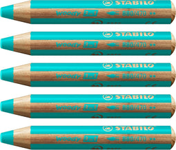 STABILO Woody 3 in 1 - Multitalent Potlood - Truquoise - Doos Met 5 Stuks