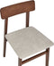 STACY - Eetkamerstoelen set van 2 - Donkerhout/Taupe - Rubberhout