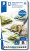 STAEDTLER aquarel potlood, metalen doos met 12 kleuren