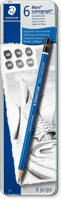 STAEDTLER Mars Lumograph potlood - set 6 st