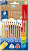 STAEDTLER Noris jumbo kleurpotlood - set 12 (10+2) + slijper
