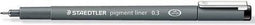 STAEDTLER pigment liner - fineliner - zwart - 0.3 mm - 10 stuks
